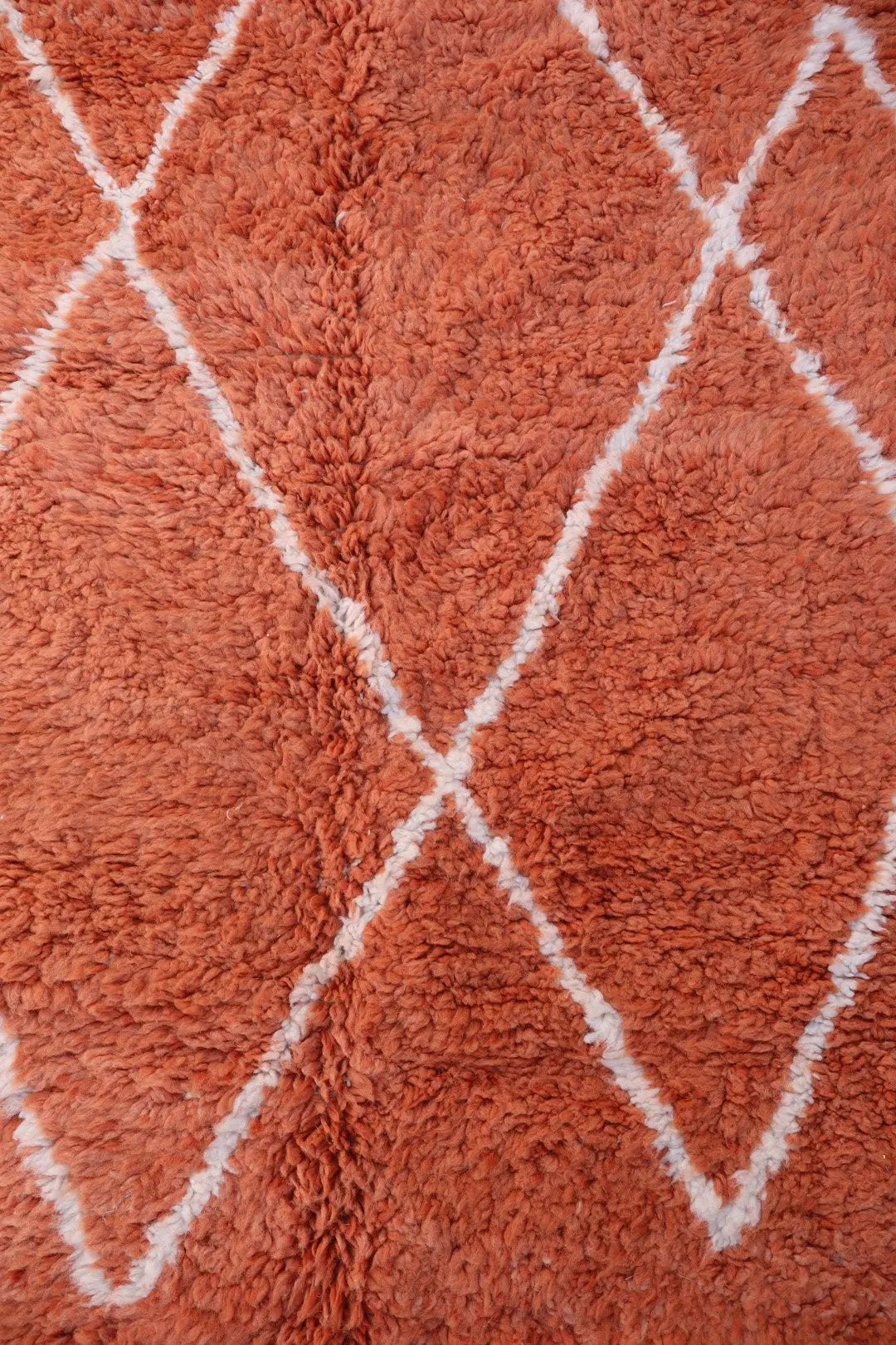 Tapis Berbère Coloré Terracotta et Blanc Béni Ouarain- 288 x 195 cm Néda