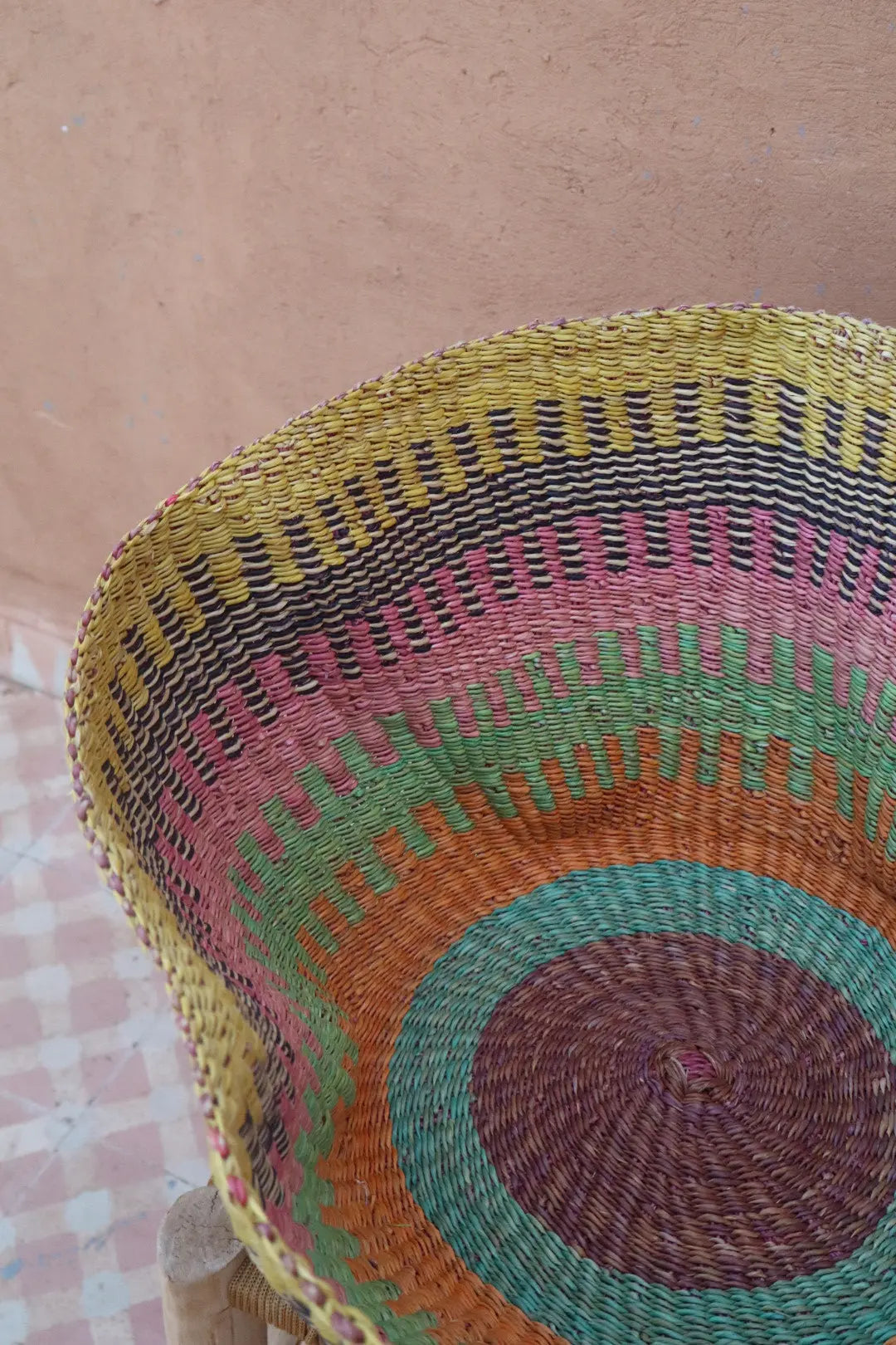 Panier Bolga Décoratif - Suspension Artisanale Colorée Néda