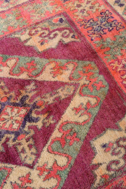 Tapis Berbère Boujaad Antique Violet Rose - 340 x 200 cm Néda