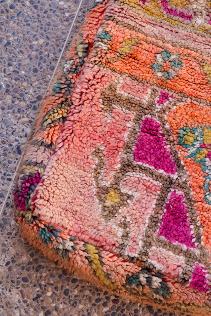 Berber pouffe Boujad Orange Coloré