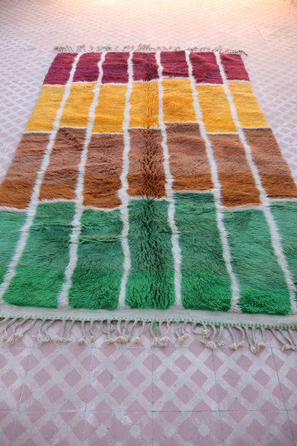 Tapis Berbère Coloré Géométrique Multicolore Qualité Supérieure - 247 x 145 cm Néda
