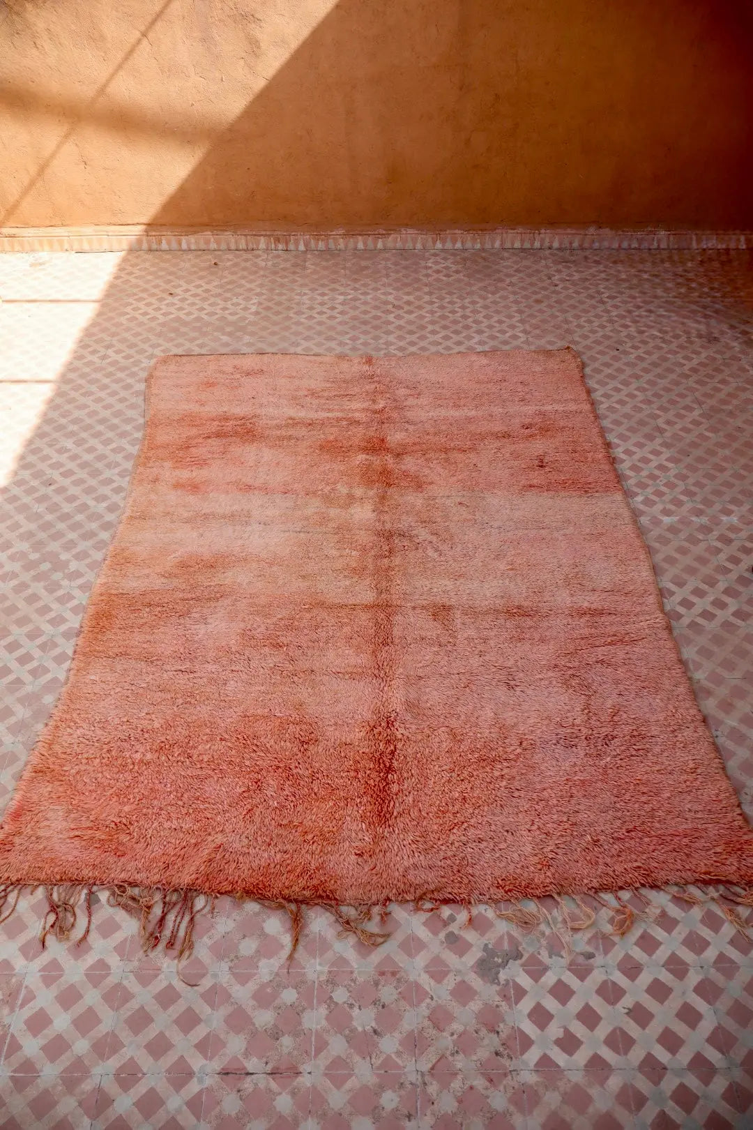 Tapis Berbère Ancien Rose Terracotta - 250 x 174 cm Néda