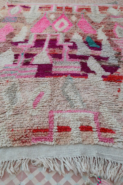 Bunter Berberteppich Boujad Violett Rosa Terrakotta Beige - 290 × 205 cm Néda