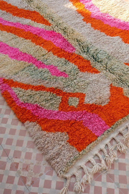 Tapis Berbère Coloré Béni Ouarain Qualité Supérieure - 260 x 162 cm Néda