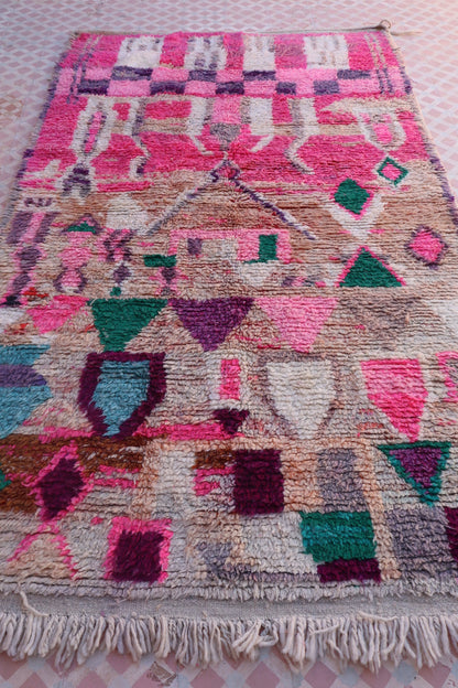 Tappeto Berber Boujaad di colore rosa - 256 x 144 cm