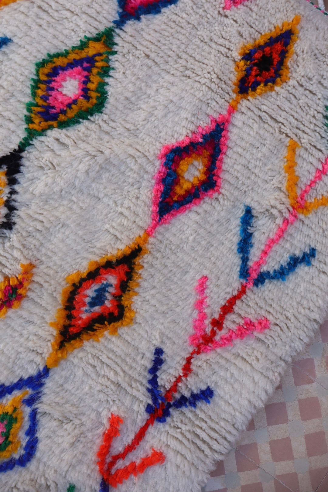 Tapis Berbère Azilal Coloré Motifs Multicolore Fluo- 160 x 97 cm Néda