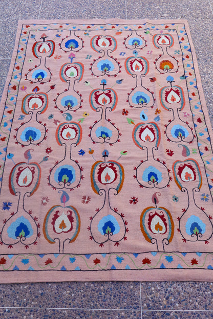 Tappeto Suzani Afghan Kilim multicolore - 234 x 159 cm