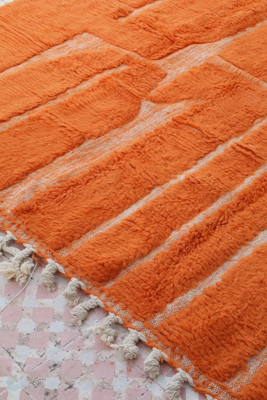 Berberteppich Orange Kupfer Beni Ouarain - 301 x 194 cm Néda