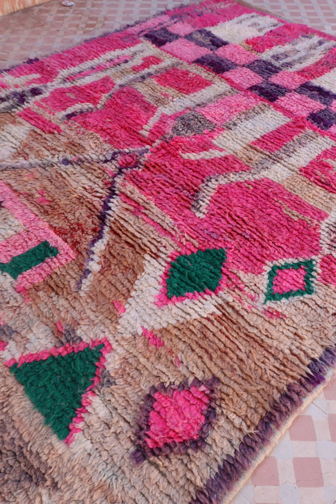 Tappeto Berber Boujaad di colore rosa - 256 x 144 cm