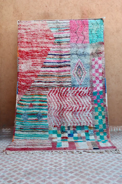 Tapis Berbère Boujad Motifs Colorés - 253 x 151 cm Néda