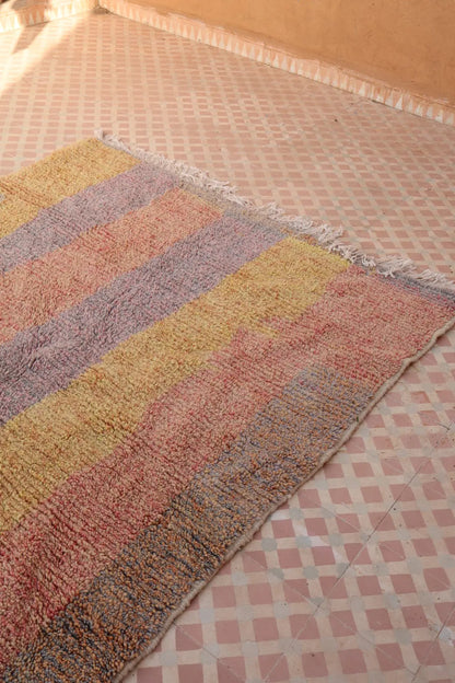 Tapis Berbère Coloré Rayé Béni Ouarain- 234 x 151 cm Néda