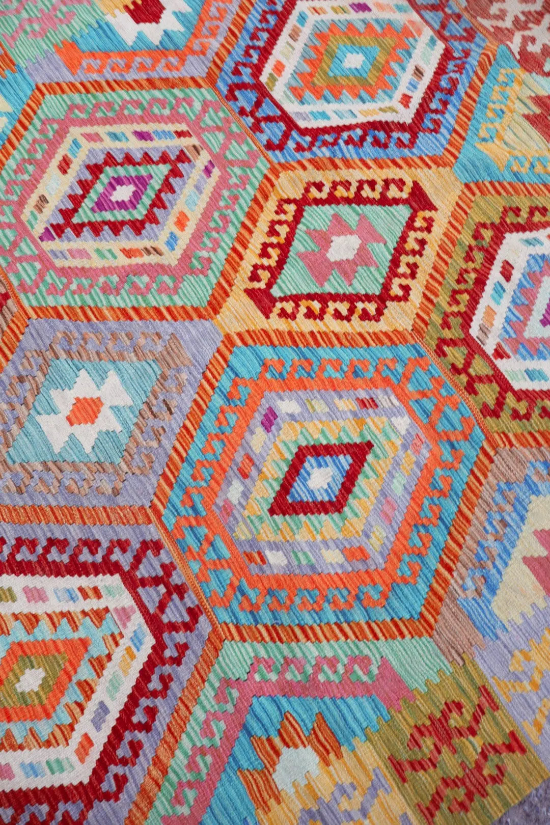 Alfombra Kilim Afgana Tradicional Multicolor - 249 x 170 cm Néda