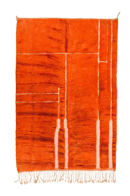 Berber carpet Mrirt Coloré Orange Terracotta Reliefs - 304 x 204 cm