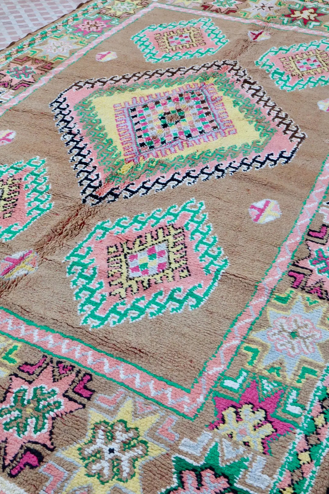 Tapis Berbère Boujaad Antique Marron Multicolore  - 352 x 196 cm Néda