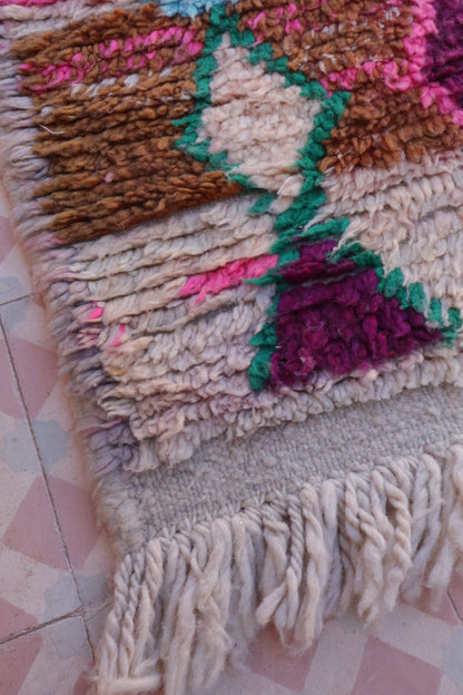 Tappeto Berber Boujaad di colore rosa - 256 x 144 cm