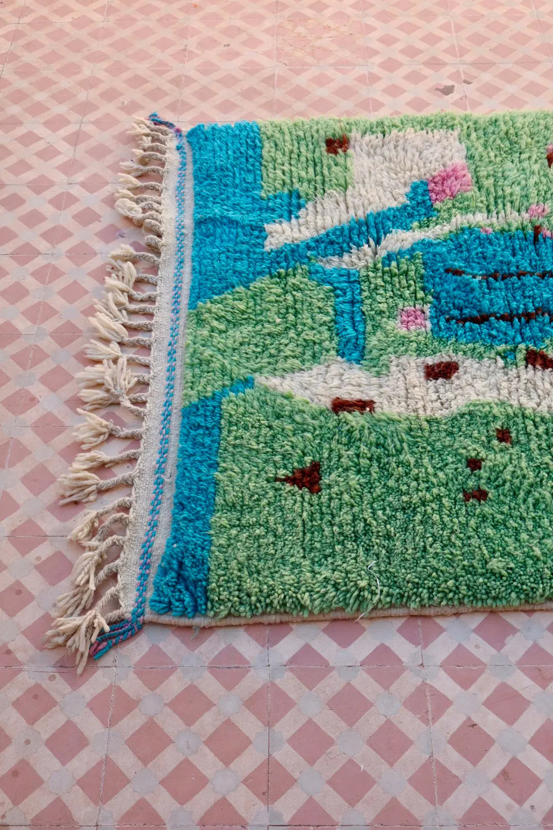 Tapis Berbère Coloré Vert - 150 x 112 cm Néda