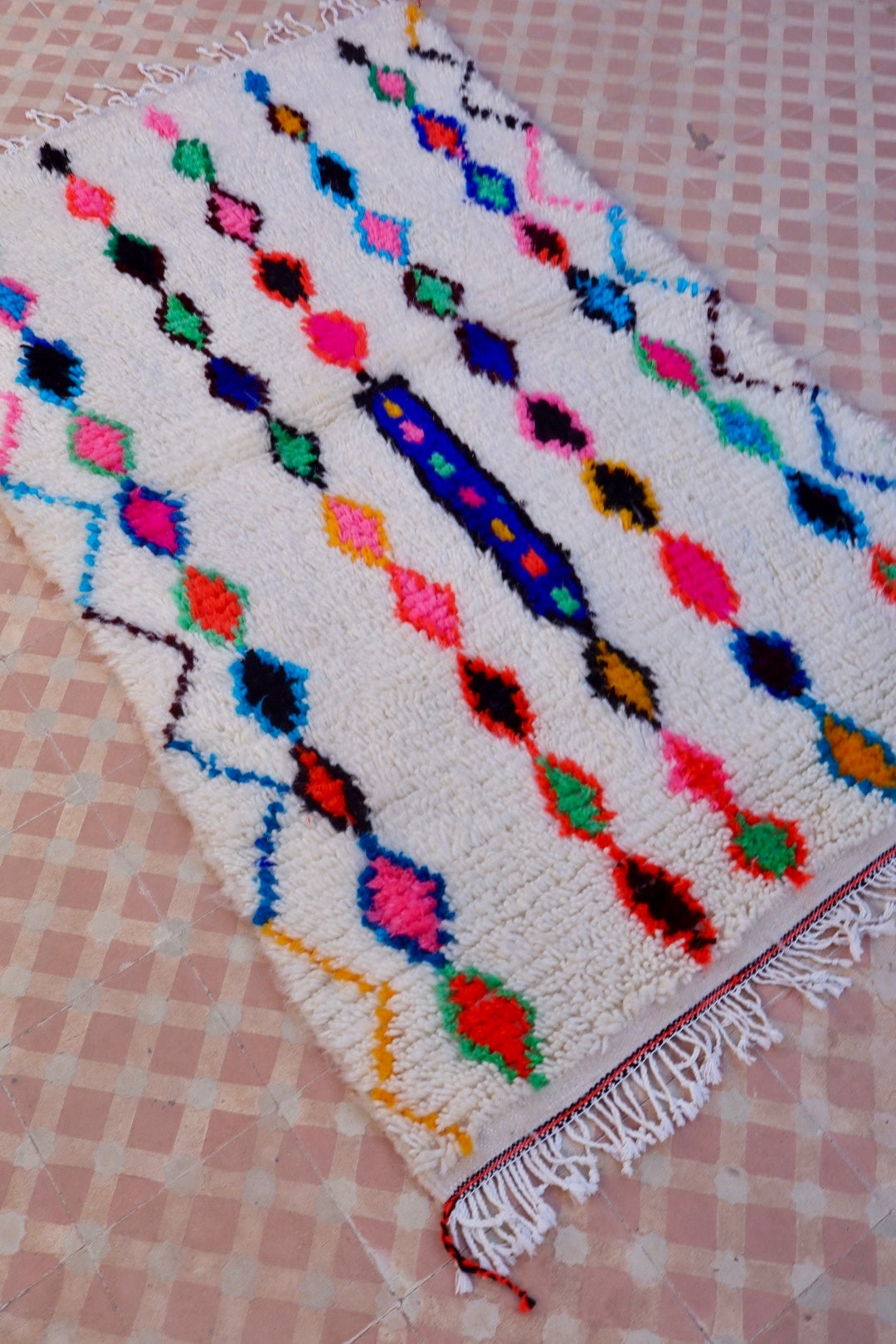 Tapis Berbère Azilal Coloré Multicolore Fluo- 161  x 106 cm Néda