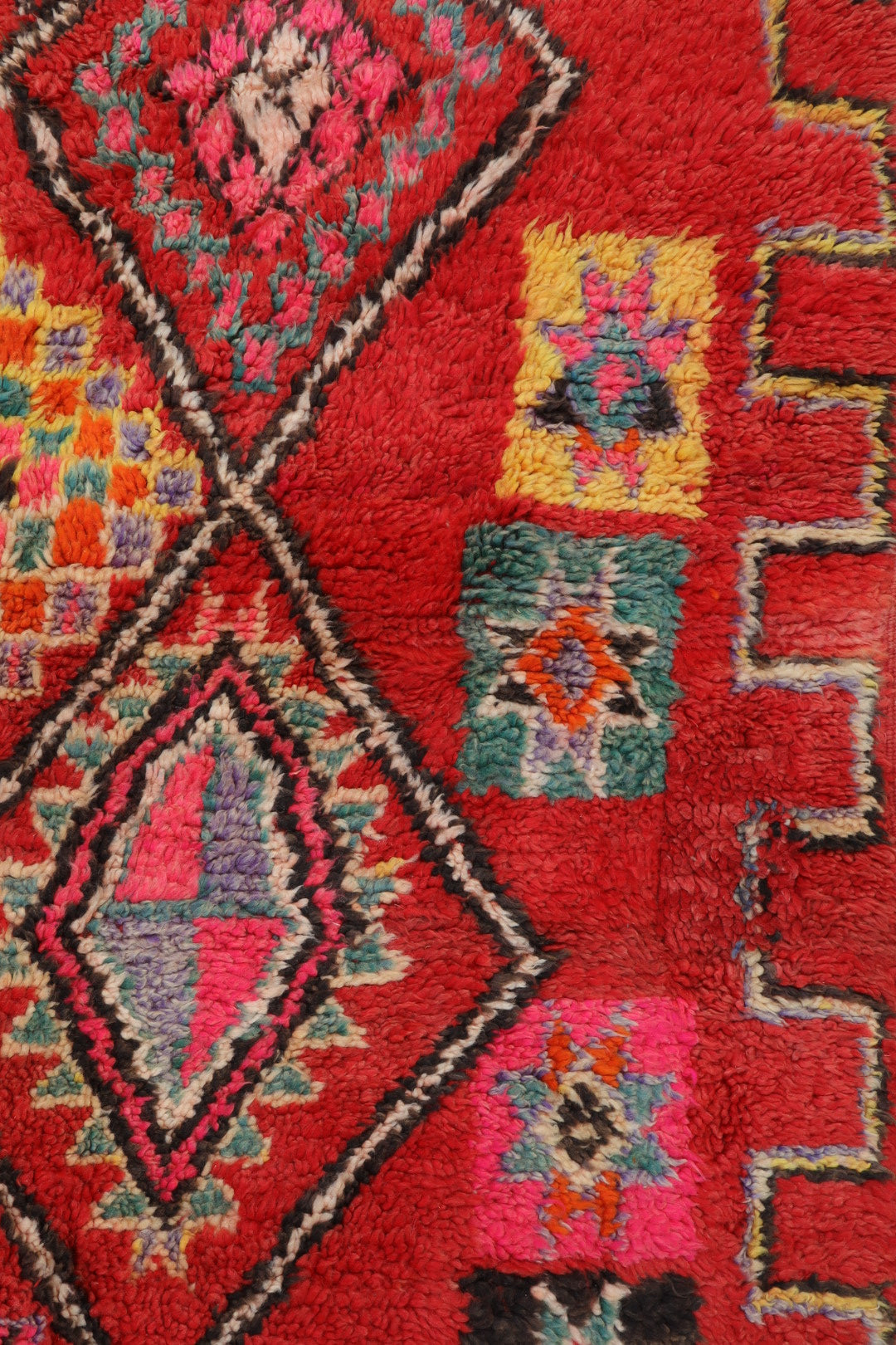 Berber rug Boujaad Antique Rouge Multicolore - 365 x 200 cm