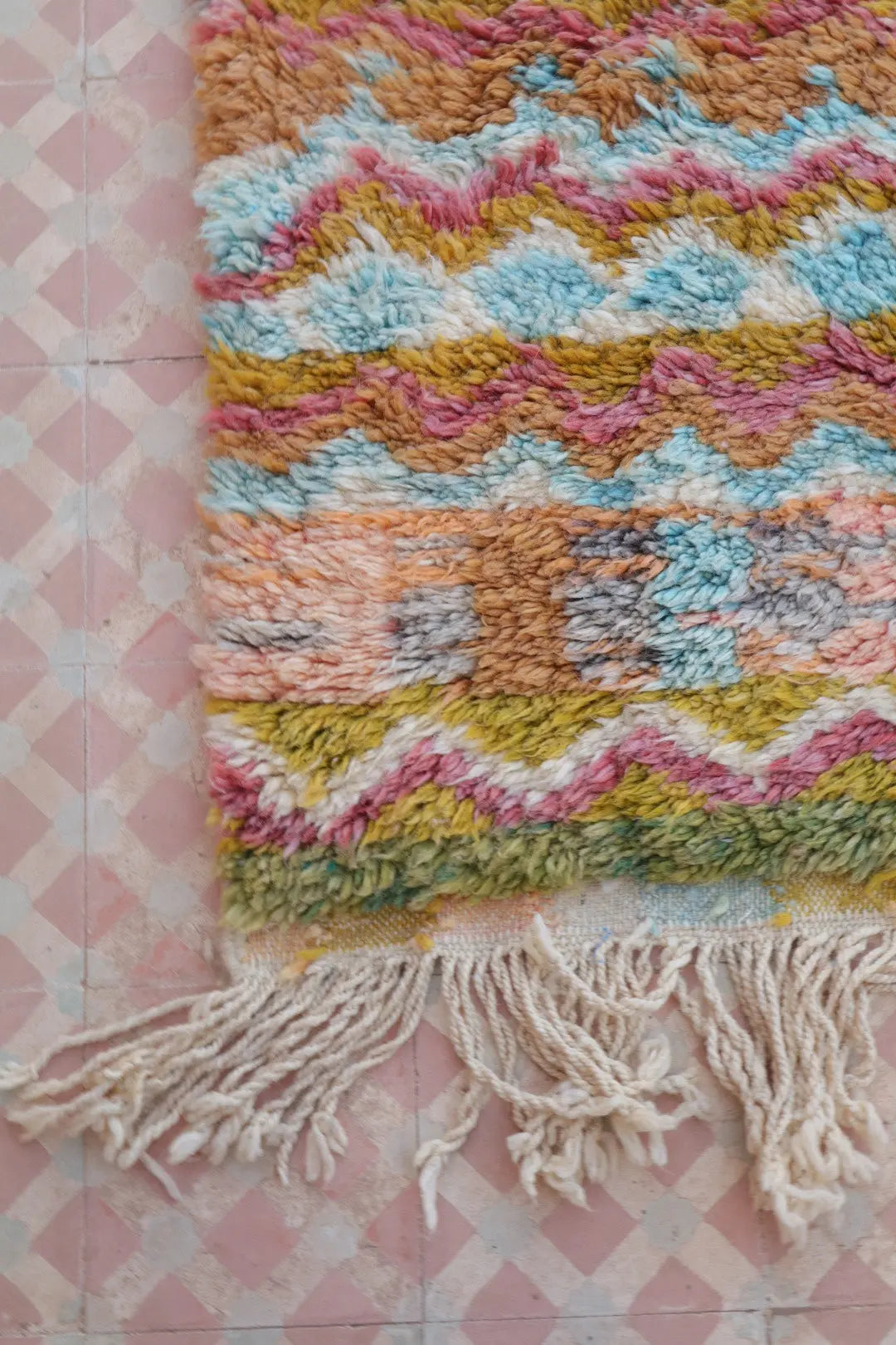 Tapis Berbère Coloré Patchwork Béni Ouarain Qualité Supérieure - 301 x 204 cm Néda