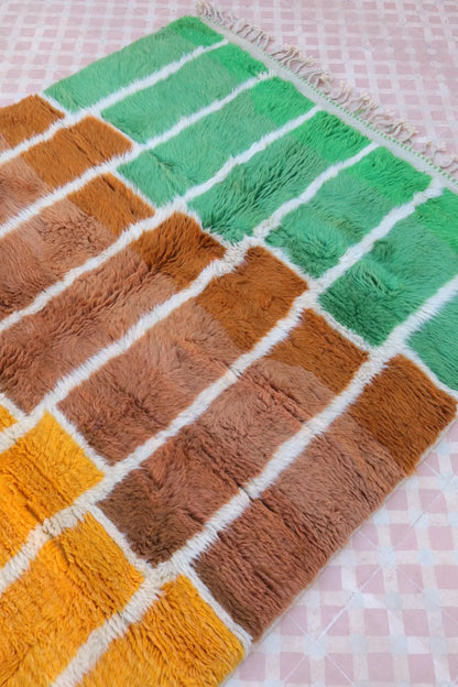 Tapis Berbère Coloré Géométrique Multicolore Qualité Supérieure - 247 x 145 cm Néda