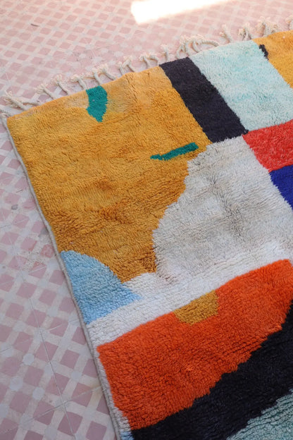 Tapis Berbère Azilal Multicolore Graphique Qualité Supérieure - 278 x 195 cm Néda