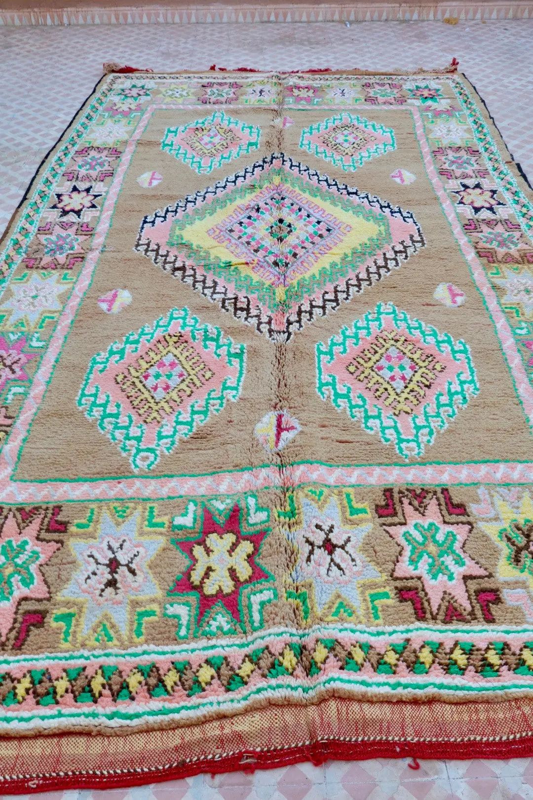 Tapis Berbère Boujaad Antique Marron Multicolore  - 352 x 196 cm Néda