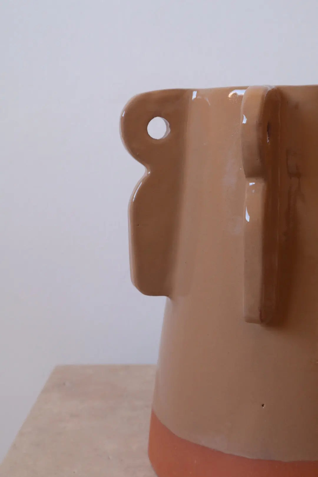 Vase Sculptural Bi Matières Beige- SABI Néda