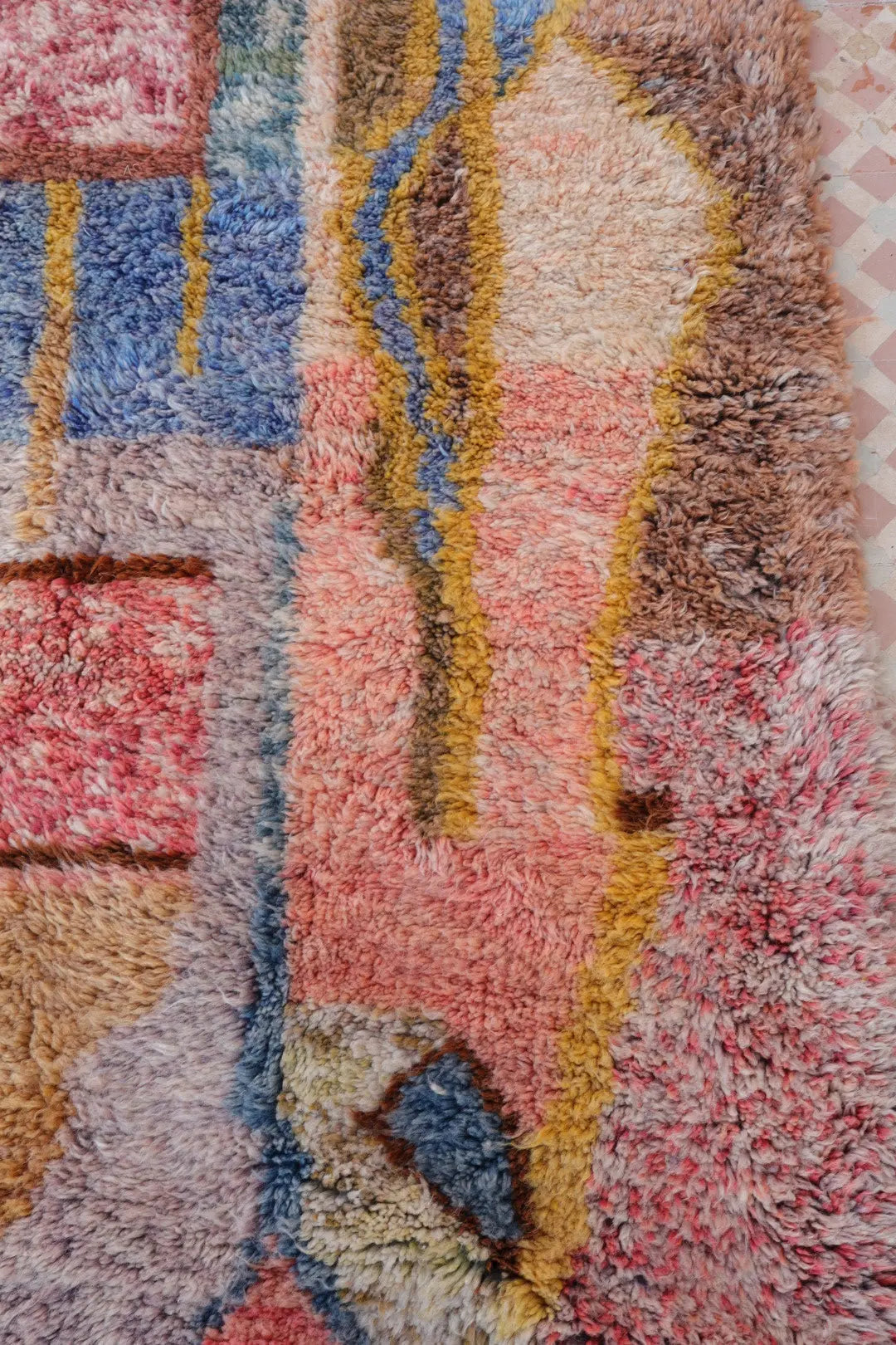 Tapis Berbère Tableau Multicolore Béni Ouarain Qualité Supérieure -308 x 226 cm Néda