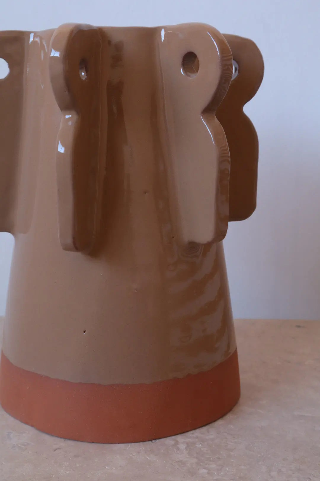 Vase Sculptural Bi Matières Beige- SABI Néda