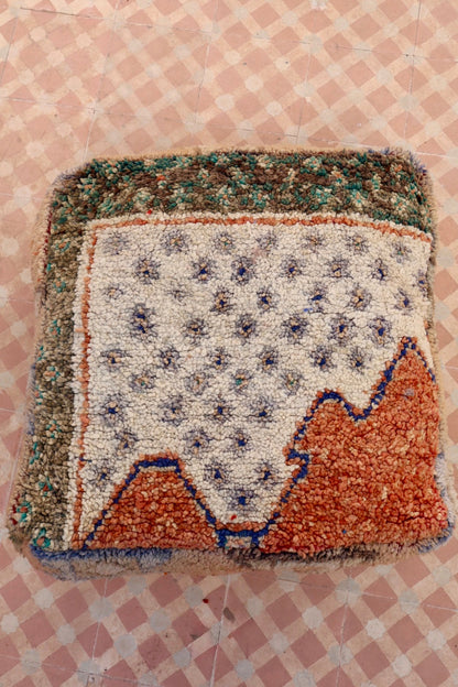Pouf Berbère Coloré à Motifs Abstraits Néda