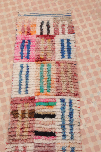 Tapis Couloir Boujad Marocain Coloré- 273 x 60 cm Néda