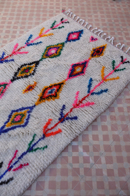 Tapis Berbère Azilal Coloré Motifs Multicolore Fluo- 160 x 97 cm Néda