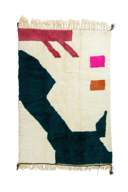 Tapis Berbère coloré Azilal Contemporain - 221 x 149 cm