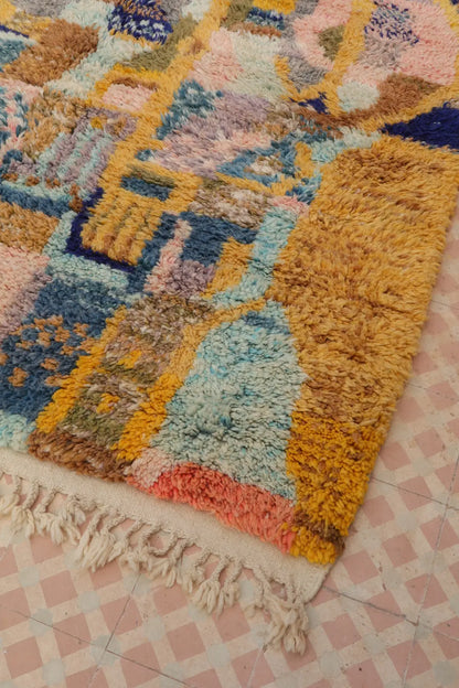Tapis Berbère Abstrait Coloré Béni Ouarain Qualité Supérieure - 280 x 170 cm Néda