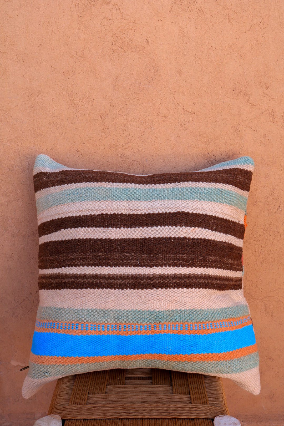 ELA striped wool cushion - Multicolor