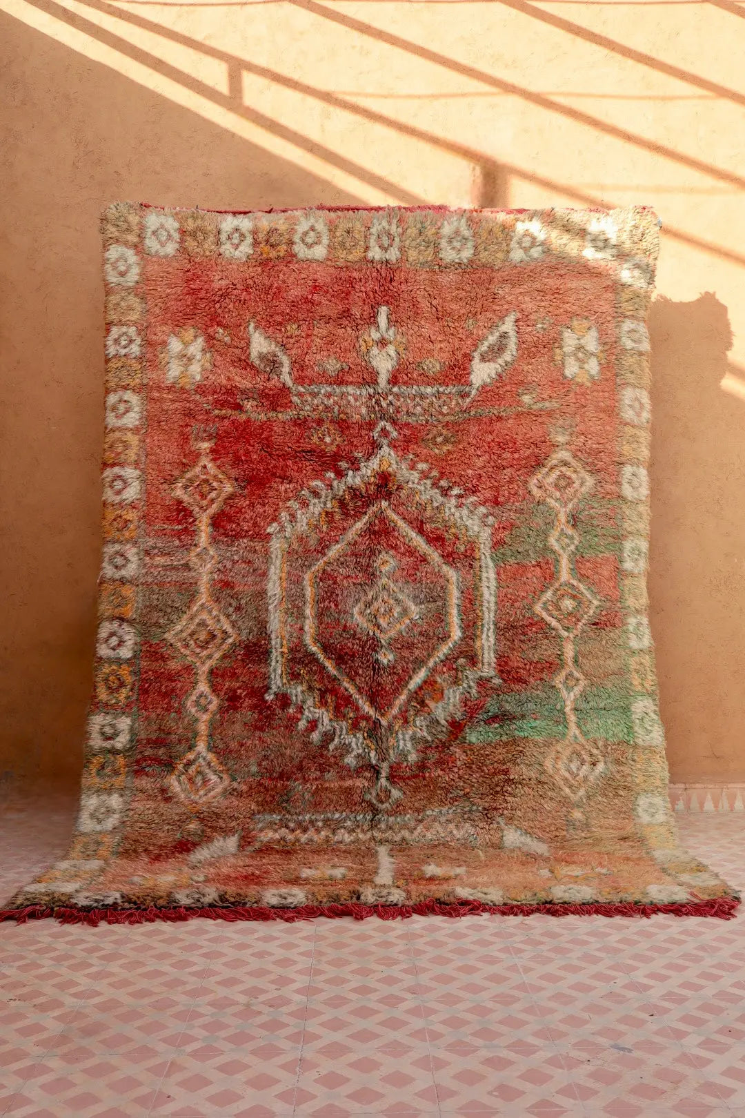 Alfombra Bereber Antigua Terracota Boujaad - 253 x 174 cm Néda