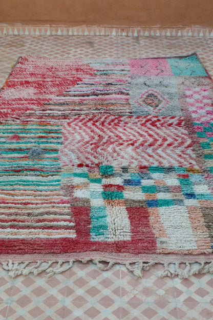 Tapis Berbère Boujad Motifs Colorés - 253 x 151 cm Néda