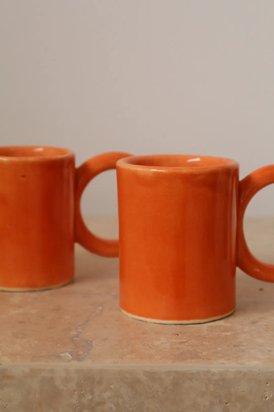 Duo Tasses à Café Grande Anse Ronde -Orange Néda