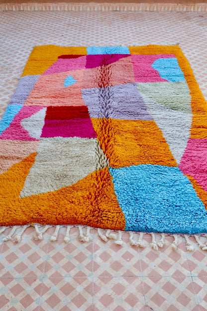 Berber Tapijt Azilal Multicolor Hedendaags Hoogwaardige Kwaliteit - 246 x 153 cm Néda