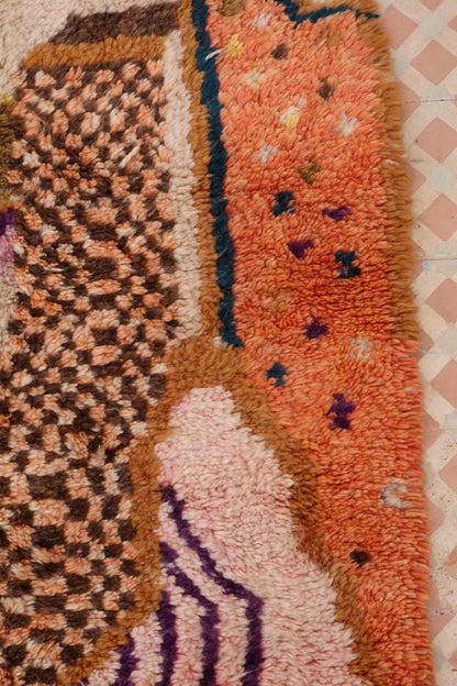 Tapis Berbère Tableau Multicolore Béni Ouarain Qualité Supérieure - 242 x 181 cm Néda