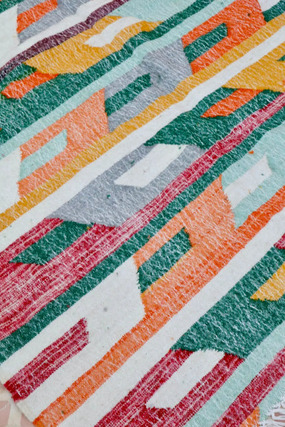 Tapis Berbère Kilim Zanafi Multicolore Moderne  - 153 x 240 Néda