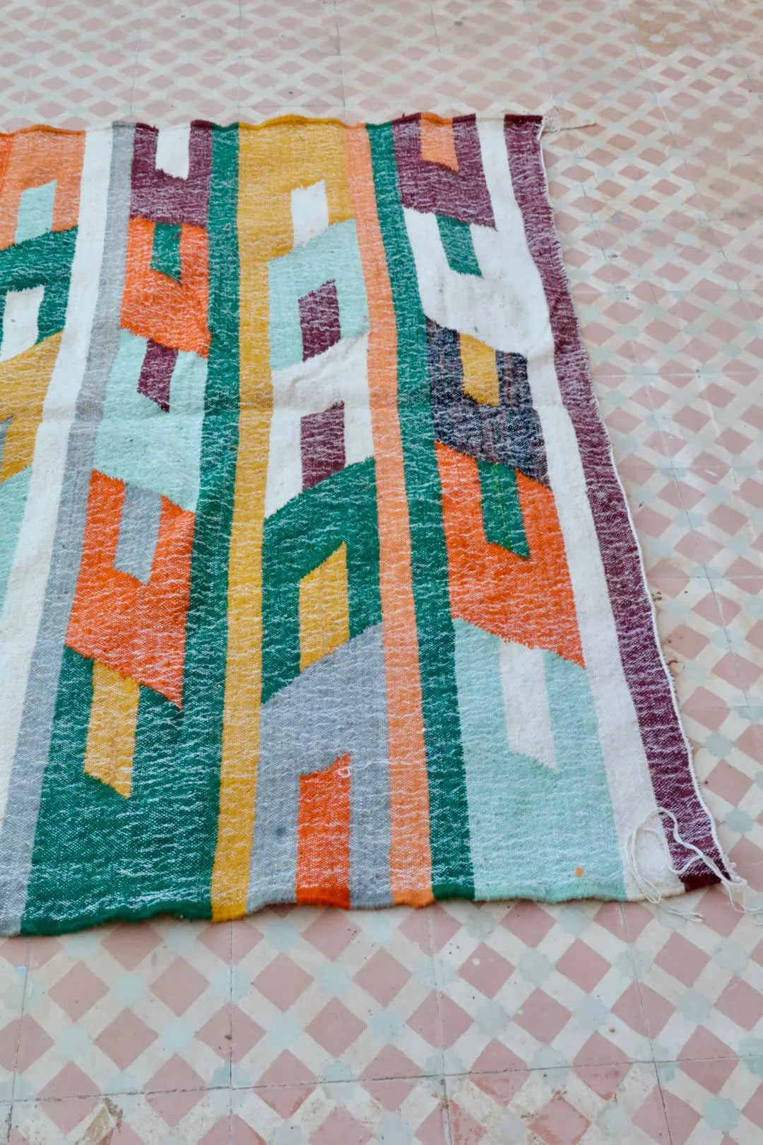 Tapis Berbère Kilim Zanafi Multicolore Moderne  - 153 x 240 Néda