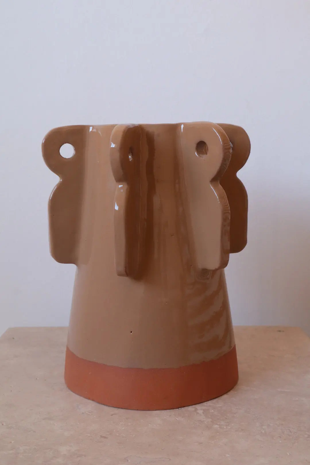 Vase Sculptural Bi Matières Beige- SABI Néda