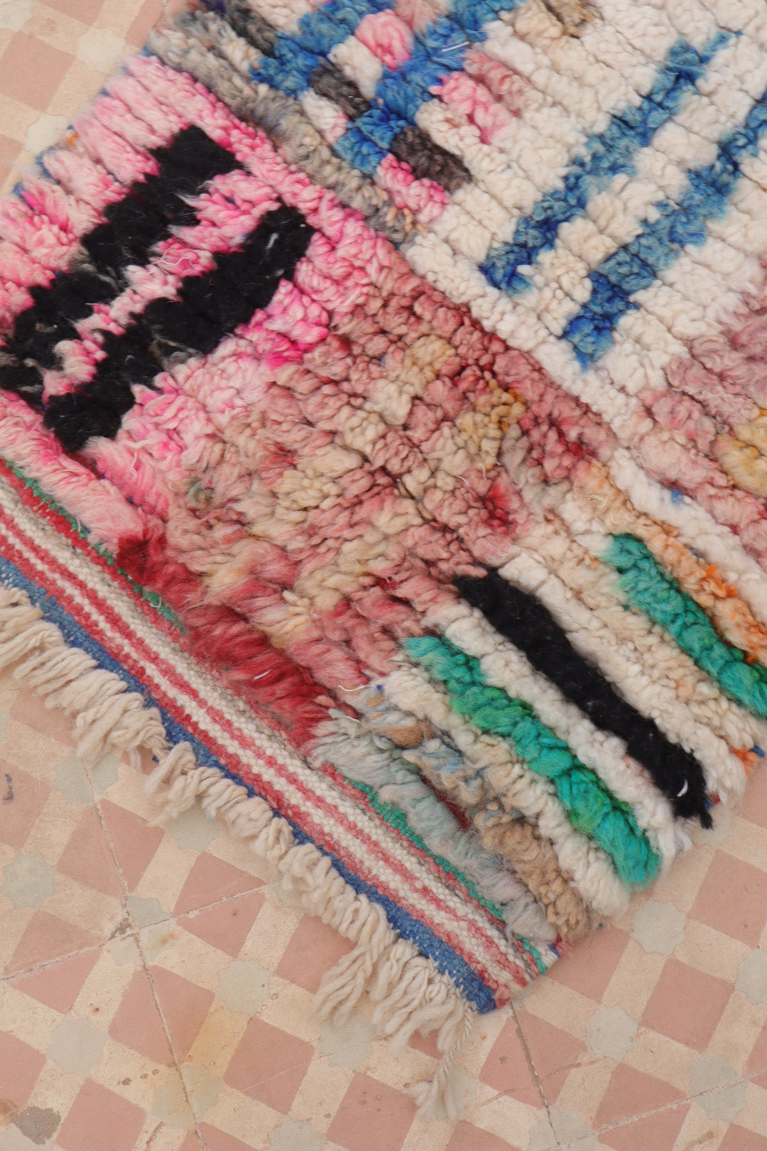 Tapis Couloir Boujad Marocain Coloré- 273 x 60 cm Néda