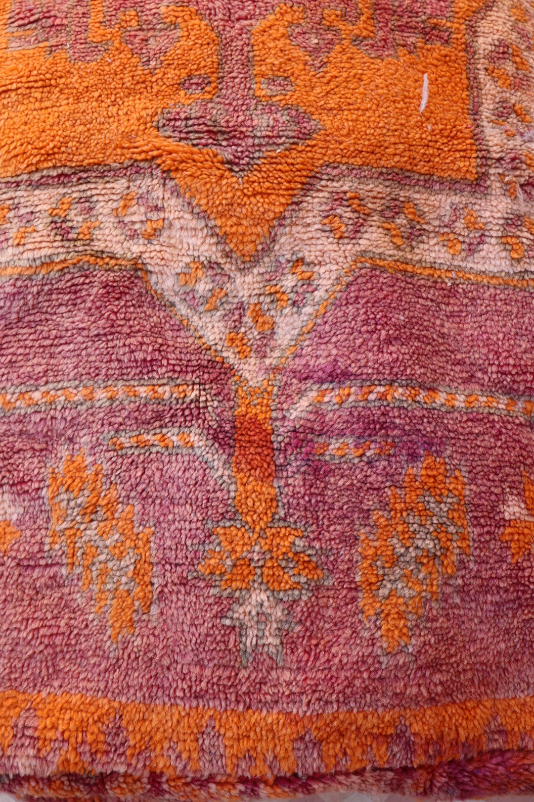 Pouf Berbère XL Terracotta et Orange Néda