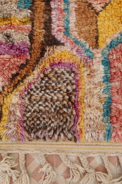 Tapis Berbère Tableau Multicolore Béni Ouarain Qualité Supérieure - 242 x 181 cm Néda