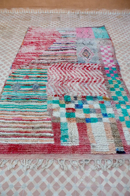 Tapis Berbère Boujad Motifs Colorés - 253 x 151 cm Néda