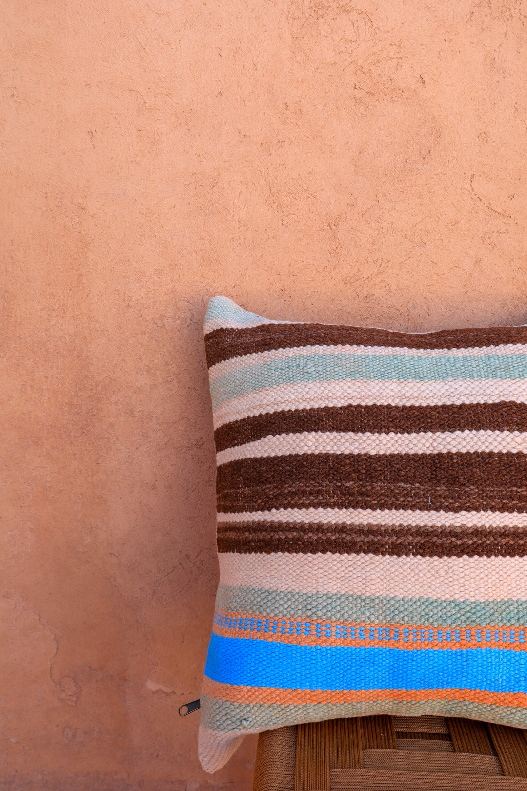 ELA striped wool cushion - Multicolor