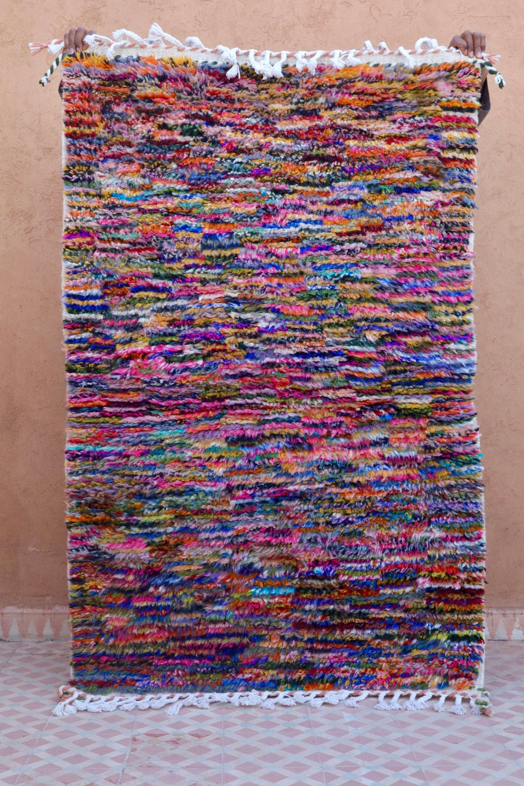 Tapis berbère coloré tapis marocain multicolore descente de lit tapis tapis berbère pas cher tapis multicolore moucheté fait main tapis berbère en laine véritable tapis berbère tapis berbère unique multicolore 