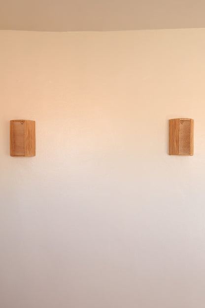 Natural Raffia Wall Sconces Honeycomb Middle